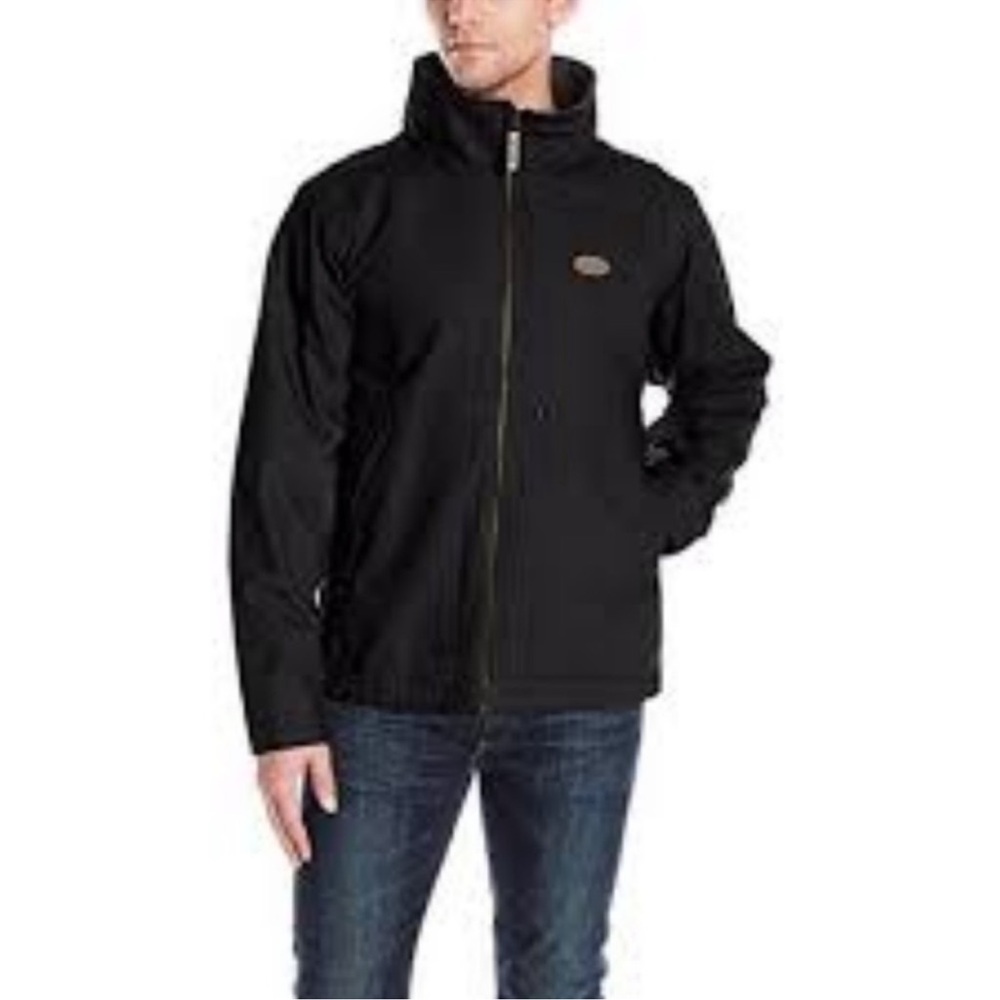 Men's Backpacker Full Zip Canvas Black Jacket in Large New!